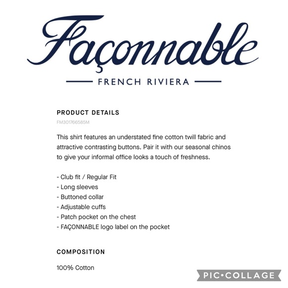 Faconnable Club Fit Striped Long Sleeve Button Down Shirt. White/Tan/Blue. Sz. L - Picture 4 of 16